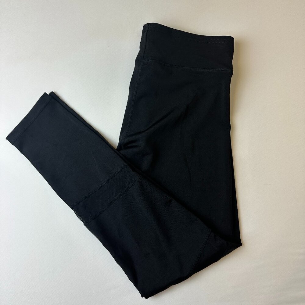 Yelete Leggings Womens Large High Waist Mesh Panel Stretch Workout Yoga Gym Pant